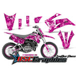 2011-2012 Yamaha Banshee TTR110 Motocross Pink Butterflies Vinyl Graphic