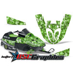 Arctic Cat 120 SnoPro Snow Mobile Green Butterflies Vinyl Graphics