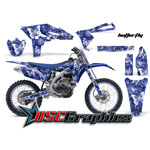 Yamaha Banshee YZF 2010-2011 Motocross Blue Butterfly 4 Stroke Vinyl Graphic Kit