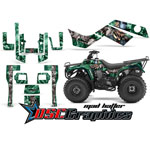 ATV Green Mad Hatter Vinyl Graphic Kit Fits Kawasaki Bayou 220 - DSC-556465469XA