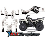 ATV White Reaper Vinyl Graphic Kit Fits Kawasaki Bayou 250