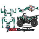 Kawasaki Bayou 250 ATV Green T-bomber Vinyl Graphic Kit