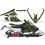 Artic Cat Snow Mobile Green Camo Plate Vinyl Graphics Fit