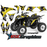 Honda TRX 700XX ATV Yellow Camoplate Graphic Kit