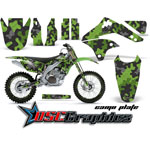 Kawasaki KLX400 2000-2009 Motorcycle Green Camp Plate Graphic Kit