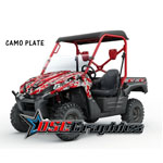 Kawasaki Teryx 750 2007-2009 UTV Red Camo Plate Vinyl Stickers Kit