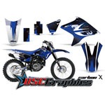 Yamaha Banshee TTR230 Motocross Blue Carbon X Vinyl Sticker Kit Fits 2005-2011