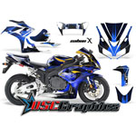 Honda CBR100RR Sport Bike Blue Carbon XGraphic Kit Fits 2006-2007