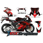 2004-2005 Honda CBR100RR Sport Bike Red Carbon X Vinyl Sticker Kit