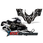 Polaris Assault Snow Mobile Black Reaper Vinyl Wraps