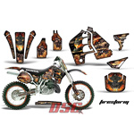 Vinyl Graphic Wrap Fire Storm Black Motocross Kit 1989-1990 Honda CR500