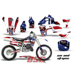 Stars and Stripes Moto Vinyl Decal Graphic Wrap Kit 1989-1990 Honda CR500