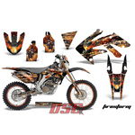 Black Fire Storm Moto 2004-2013 CRF 250X Vinyl Graffix Wrap Kit