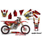 2004-2013 CRF 250X Red Mottor Head Moto Vinyl Graffix Wrap Kit