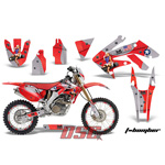T Bomber Motocross Red Decal Graphic Wrap Kit 2004-2013 CRF 250X