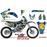 Life After Death 2002-2004 Honda CRF 450R Off Road Blue Decal Graphic Wrap Kit