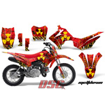 Melt Down Red Moto 2013 Honda CRF110 Vinyl Graphic Wrap Kit