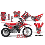 Deaden Red Moto 2013 Honda CRF110 Vinyl Graphic Wrap Kit