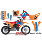 Moto 2013 Honda CRF110 General Lee Orange Decal Graphic Wrap Kit