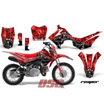 2013 Honda CRF110 Reaper Red Moto Vinyl Graphic Wrap Kit