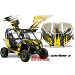 CanAm BRP Maverick 1000 XRS 2013 Carbon X Yellow UTV Vinyl Decal Wrap Kit