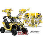 Deaden Yellow UTV Vinyl Graphic Wrap Kit 2013 CanAm BRP Maverick 1000 XRS