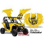 Reloaded Yellow UTV Vinyl Graphic Wrap Kit 2013 CanAm BRP Maverick 1000 XRS