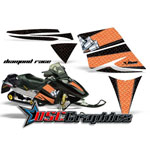 Snow Mobile Diamond Race Vinyl Wraps Fit Ski Doo Rev