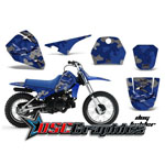 Yamaha Banshee Motocross Blue Dog Fighter Vinyl Kit Fits PW50