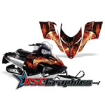 Polaris Snow Mobile Dragon Blast Vinyl Wraps Fit Assault