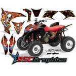 Honda TRX 700XX ATV Ed Hardy Pirates Red Graphic Kit