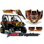 CanAm Side X Side FireStorm Vinyl Graphics Kit Fit BPR Commander 1000 2011