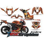 Honda CRB600RR 2007-2008 Sport Bike Firestorm Graphic Sticker Kit