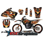 Yamaha Banshee YZ426 2000-2002 Motocross Black Firestorm 4 Stroke Sticker Graphic Kit