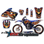 2000-2002 Yamaha Banshee YZ426 Motocross Blue Firestorm 4 Stroke Sticker Graphic Kit
