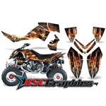 Polaris Outlaw 450 2006-2008 Quad Fire Storm Vinyl Graphics