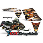 Fit Ski Snow Mobile Firestorm Vinyl Wraps Doo Rev