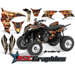 Honda TRX 700XX ATV Black Firestorm Graphic Kit Fits