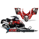 Polaris Snow Mobile Red Bone Collector Vinyl Wraps Fit Assault