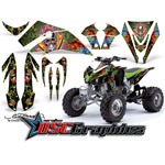 2001-2008 Kawasaki KFX450 ATV Green Pirates Vinyl Sticker Kit