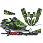 Arctic Cat Snow Mobile Green Camo Plate Vinyl Graphics Fit 120 SnoPro