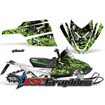 Snow Mobile Green Glock Vinyl Stickers Fit Arctic Cat Crossfire