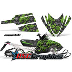 Snow Mobile Green Camo Plate Vinyl Stickers Fit Arctic Cat Crossfire
