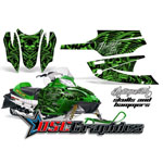 Snow Mobile Skulls And Hammers Vinyl Wraps Fit Arctic Cat Firecat F5