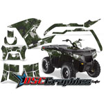 Polaris Sportsman 500 Four Wheel Green Camo Plate Vinyl Wraps