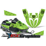 Arctic Cat 120 SnoPro Snow Mobile Green Reloaded Vinyl Graphics