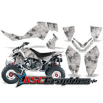 Polaris Quad Grey Camo Plate Vinyl Graphics Fit Outlaw 450 2006-2008