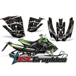 Arctic Cat Snow Pro 500 Snow Mobile Grey Reaper Vinyl Stickers