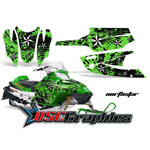 Arctic Cat Snow Mobile North Star Vinyl Wraps Fit Firecat F7 - DSC-656465469RU