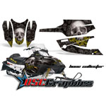 Arctic Cat Snow Mobile Grey Bone Collector Vinyl Wraps Fit Firecat F7 - DSC-656465469RY